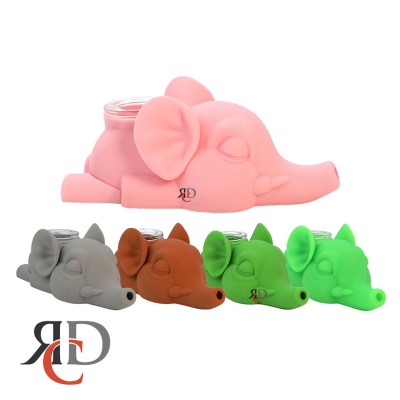 SILICONE HAND PIPE ELEPHANT SP418 1CT